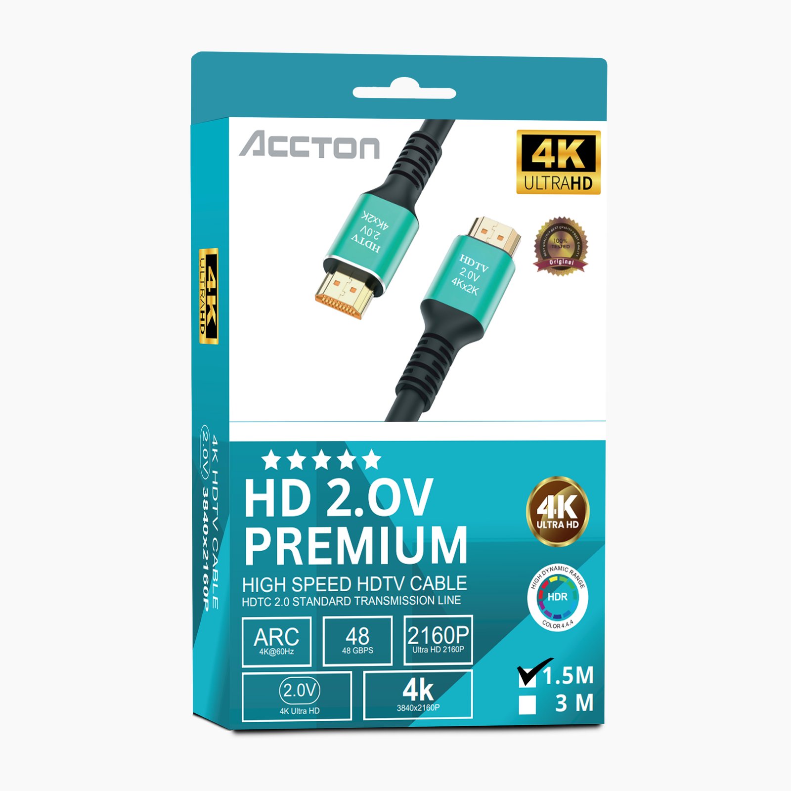 4k-hdmi-1.5m Accton HDMI 4K 1.5Meter - Image 1