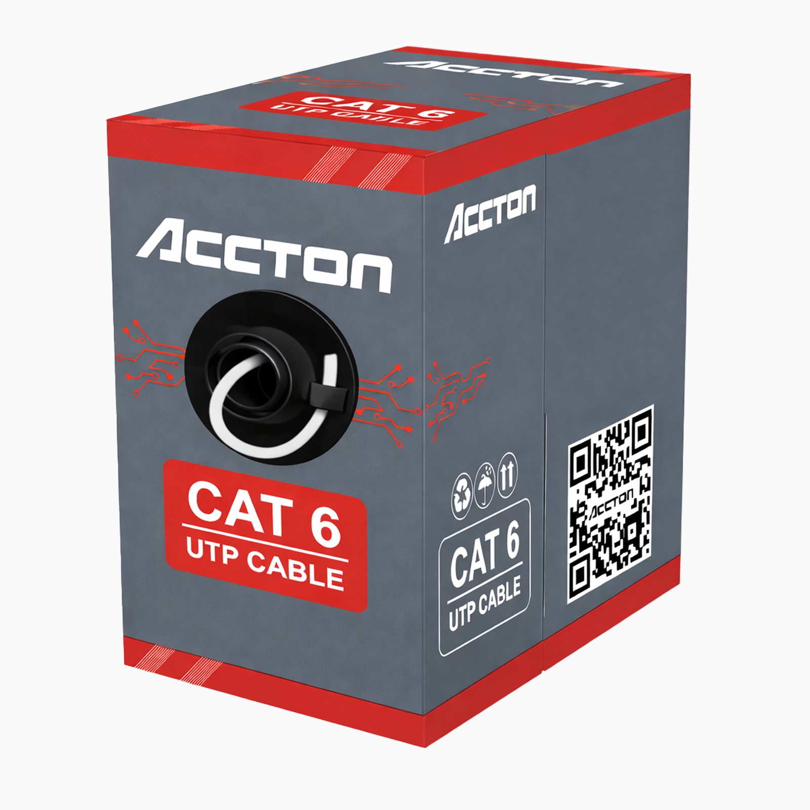accton Red cat 6 white Cat6 23awg CCA (White) - Image 1